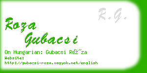 roza gubacsi business card